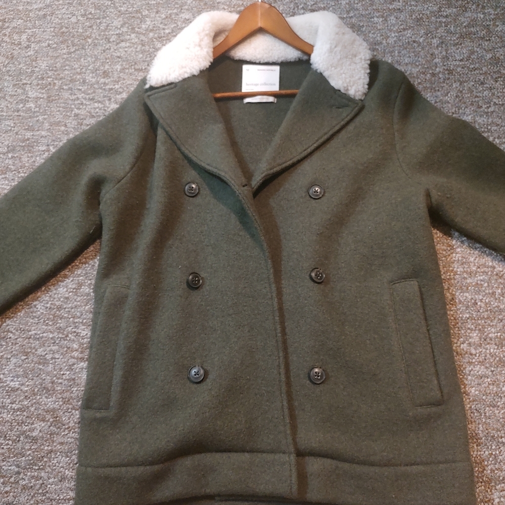 Banana Republic Men's Peacoat Medium M Heritage Collection Extra Fine Merano